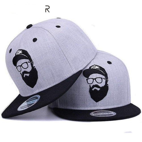 Grey cool hip hop caps